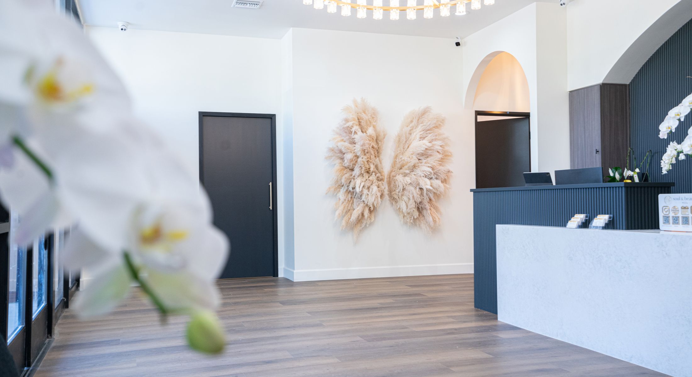 soul&beautyMEDx, Orange County Med Spa reception area.